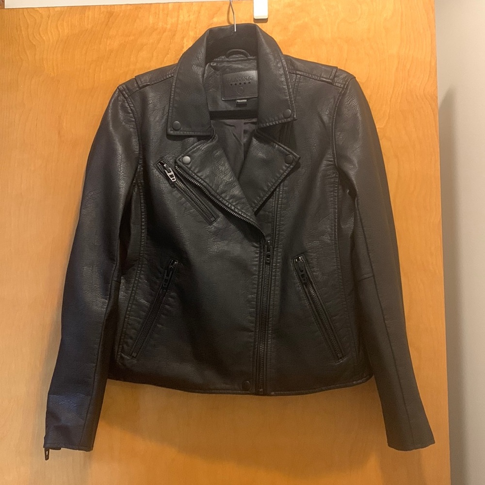 NWOT Blank NYC Faux Leather Moto Jacket - size M